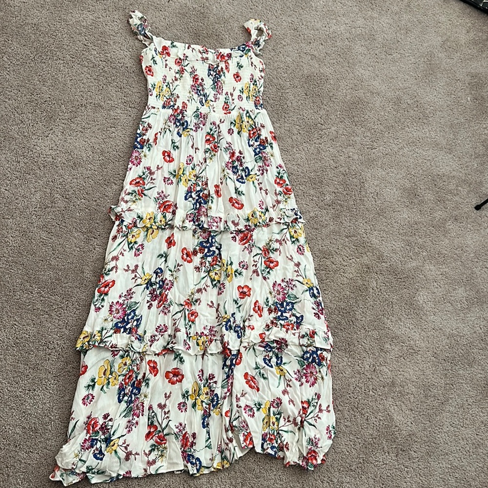 Express ruffle maxi dress size large